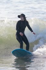 LEIGHTON MEESTER in Wetsuit at Surf Session in Malibu 01/08/2021