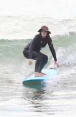 LEIGHTON MEESTER in Wetsuit Surfing in Malibu 01/13/2021
