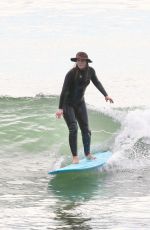 LEIGHTON MEESTER in Wetsuit Surfing in Malibu 01/13/2021