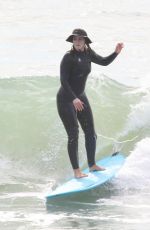 LEIGHTON MEESTER in Wetsuit Surfing in Malibu 01/13/2021