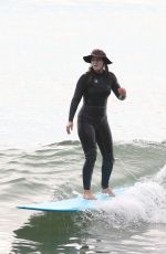 LEIGHTON MEESTER in Wetsuit Surfing in Malibu 01/13/2021