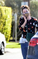 LENA HEADEY Leaves Clare Vivier Store in West Hollywood 01/26/2021