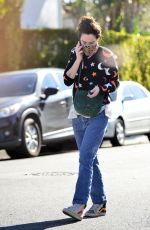 LENA HEADEY Leaves Clare Vivier Store in West Hollywood 01/26/2021