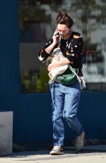 LENA HEADEY Leaves Clare Vivier Store in West Hollywood 01/26/2021
