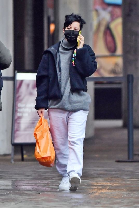 LILY ALLEN Out in London 01/12/2021