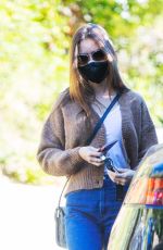 LILY COLLINS in Denim Out in Los Angeles 01/20/2021