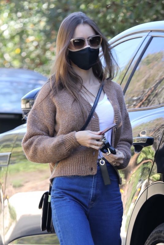 LILY COLLINS in Denim Out in Los Angeles 01/20/2021