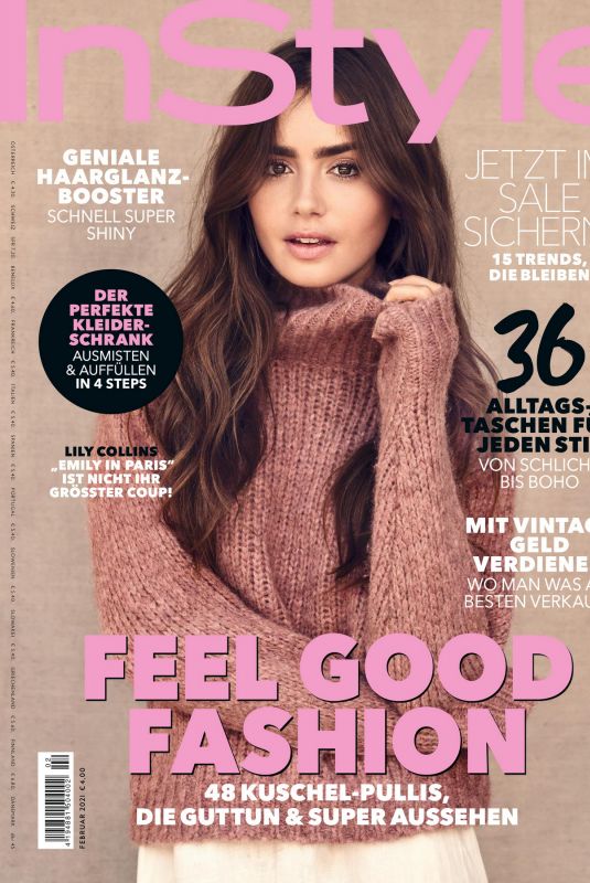 LILY COLLINS in Instyle Magazine Germany, January  2021