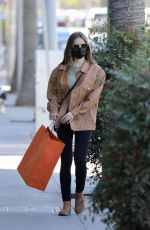 LILY COLLINS Shopping at Hermes Store in Los Angeles 01/14/2021