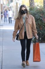 LILY COLLINS Shopping at Hermes Store in Los Angeles 01/14/2021
