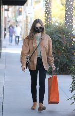 LILY COLLINS Shopping at Hermes Store in Los Angeles 01/14/2021