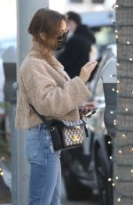 LILY COLLINS Shopping at Jewerly Store in Beverly Hills 01/11/2021