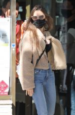 LILY COLLINS Shopping at Jewerly Store in Beverly Hills 01/11/2021