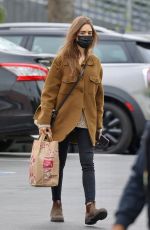 LILY COLLINS Shopping at Trader Joe