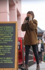 LILY COLLINS Shopping at Trader Joe