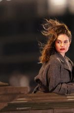 LILY JAMES on the Set of What
