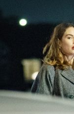 LILY JAMES on the Set of What