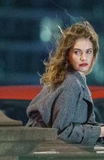 LILY JAMES on the Set of What