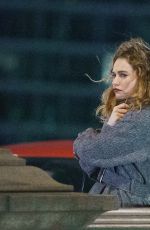 LILY JAMES on the Set of What