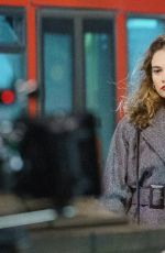 LILY JAMES on the Set of What