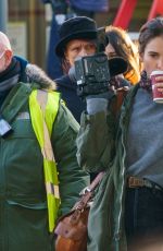 LILY JAMES on the Set of What