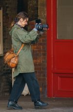 LILY JAMES on the Set of What