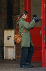 LILY JAMES on the Set of What