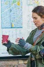 LILY JAMES on the Set of What