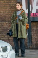 LILY JAMES on the Set of What