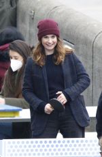 LILY JAMES on the Set of What