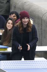 LILY JAMES on the Set of What