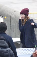 LILY JAMES on the Set of What