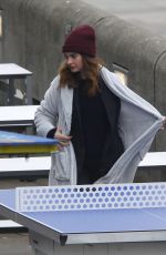 LILY JAMES on the Set of What