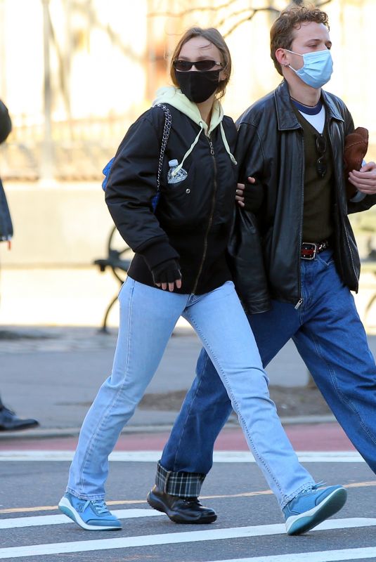 LILY-ROSE DEPP Out with a Friend in New York 01/07/2021
