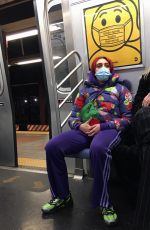 LOURDES LEON Taking Subway in Brooklyn 01/20/2021