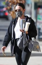 LUCY HALE Accidentally Backs into a Prius Behind in Los Angeles 01/15/2021