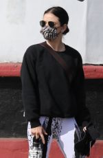 LUCY HALE Arrives at a Private Gym in Los Angeles 01/25/2021