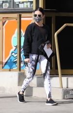 LUCY HALE Arrives at a Private Gym in Los Angeles 01/25/2021