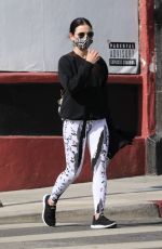 LUCY HALE Arrives at a Private Gym in Los Angeles 01/25/2021