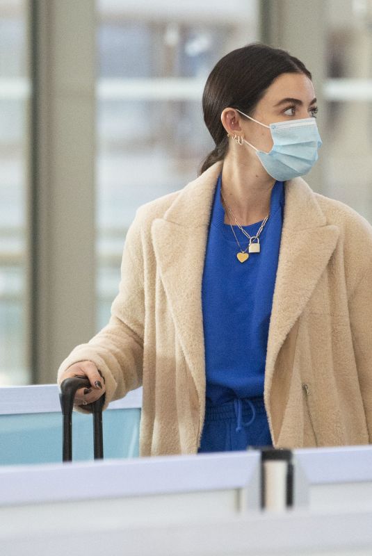 LUCY HALE at JFK Airport in New York 01/01/2021