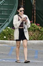 LUCY HALE Grabbing Food To Go in West Hollywood 01/25/2021