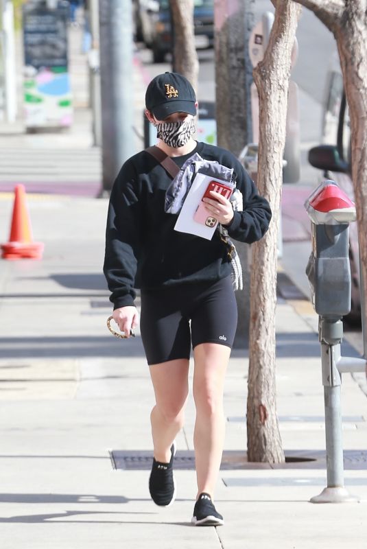 LUCY HALE Out and About in Los Angeles 01/25/2021