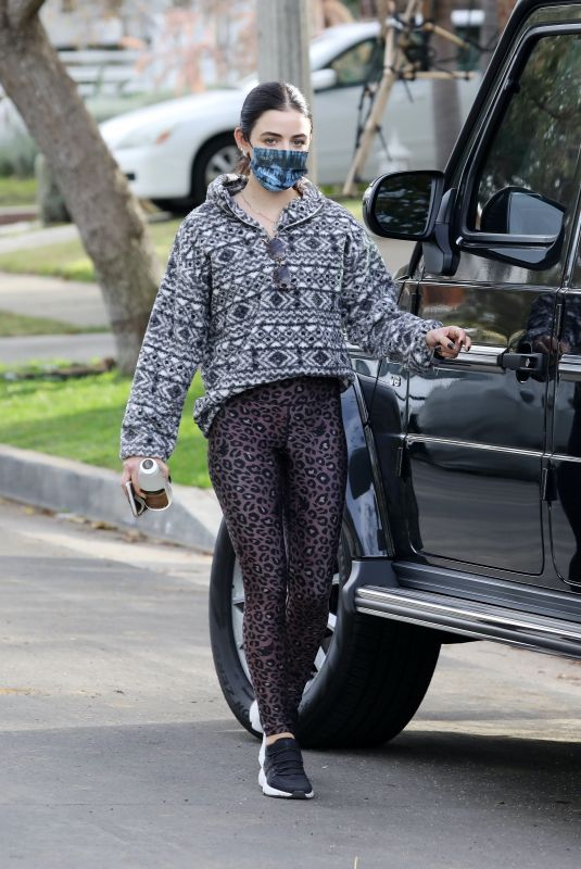LUCY HALE Out Hiking in Los Angeles 01/02/2021