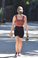 LUCY HALE Out Hiking in Studio City 01/14/2021