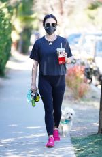 LUCY HALE Out Hiking with Her Dog in Los Angeles 01/18/2021