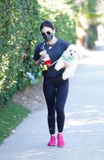 LUCY HALE Out Hiking with Her Dog in Los Angeles 01/18/2021