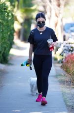 LUCY HALE Out Hiking with Her Dog in Los Angeles 01/18/2021