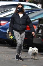 LUCY HALE Out with Her Dog Elvis in Los Feliz 01/28/2021