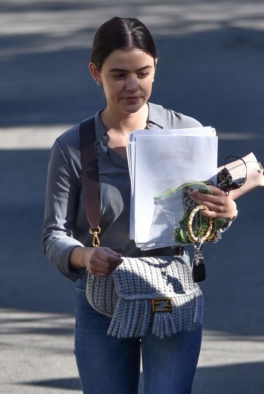 LUCYA HALE Leaves a Business Meeting in Los Angeles 01/15/2021