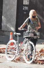 MALIN AKERMAN Out Riding a Bike in Los Feliz 01/09/2021